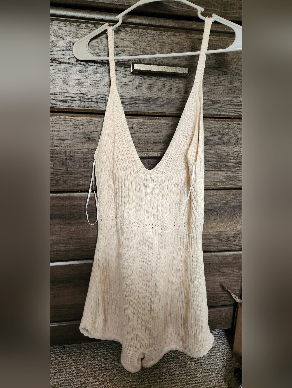 Anthropologie Open Waters Knit Sleeveless V-Neck Dress